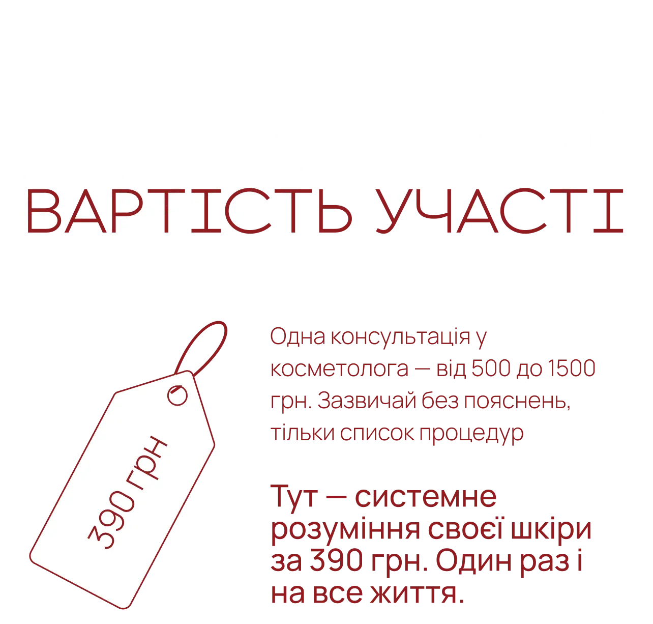 Вартість участі — 390 грн